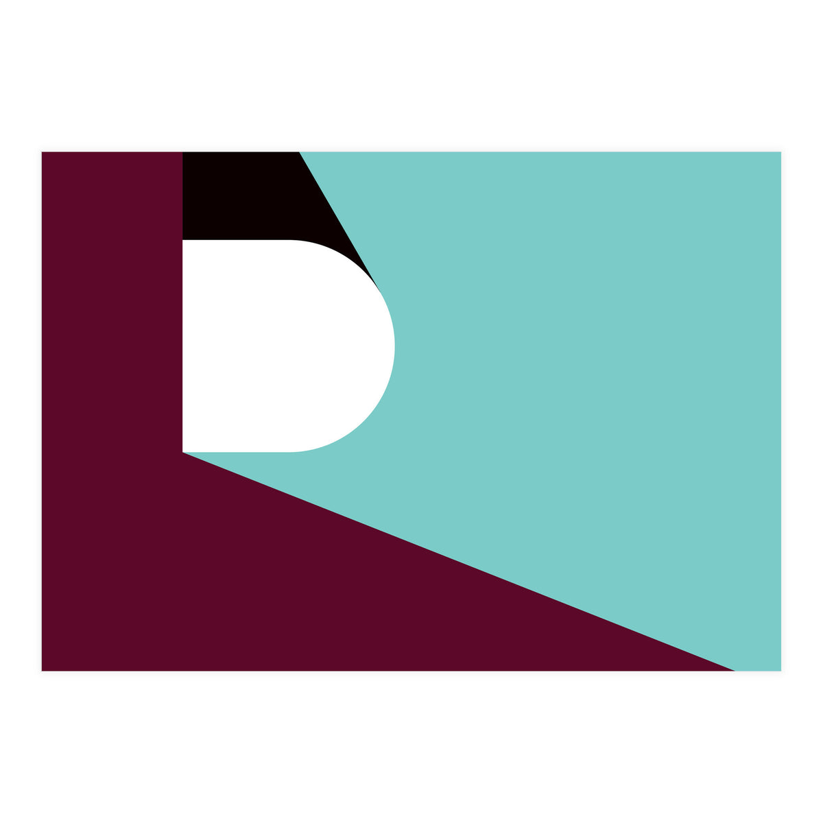 Geometric Shapes No. 82 - purple & teal (Print Only)