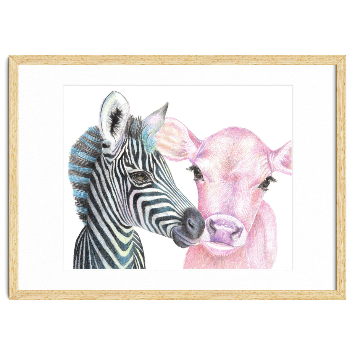 Zebra and Cow
