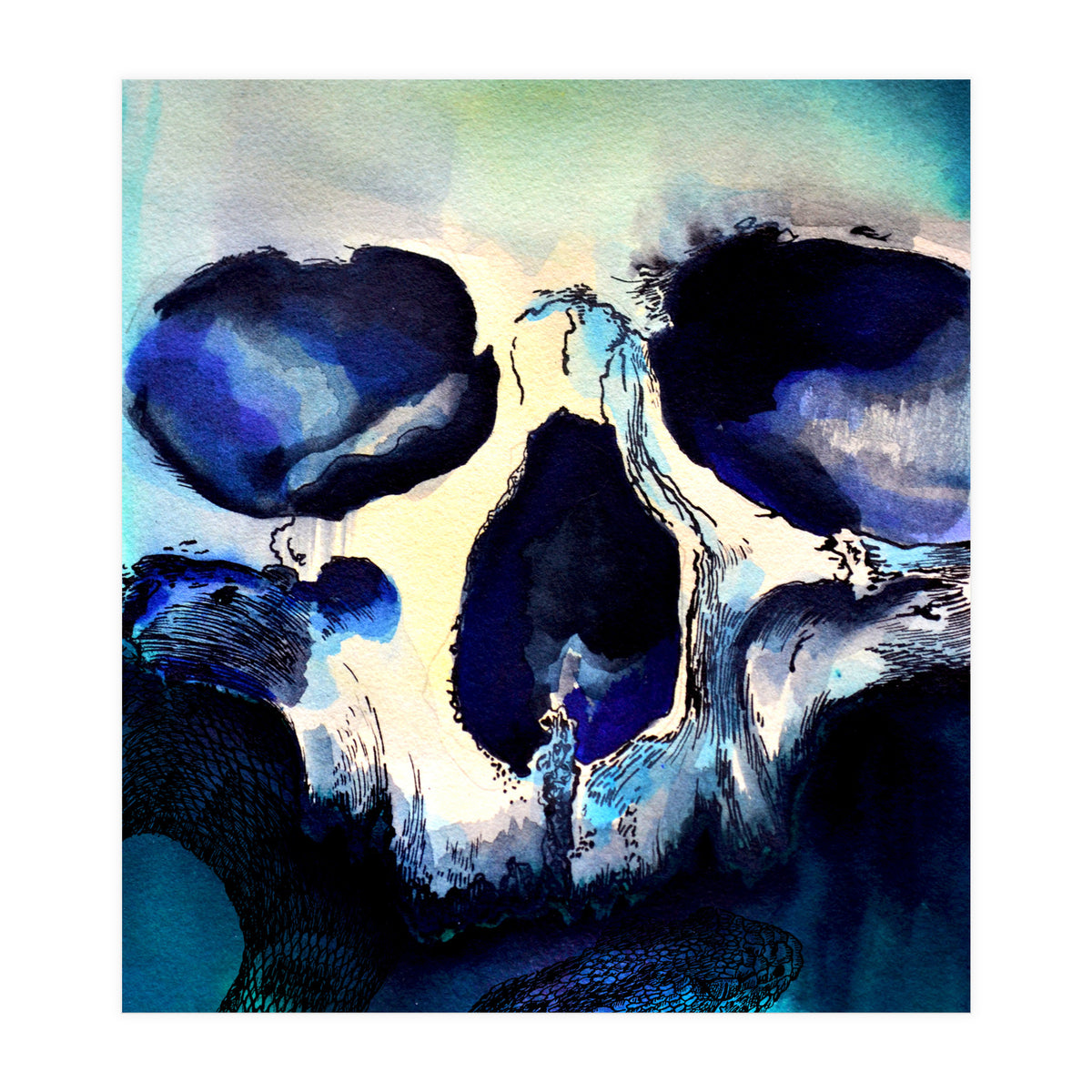 Blue Skull (Print Only)