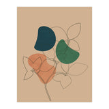 Boho Line Art Drawing Plant Earthy Tones (Print Only) thumbnail
