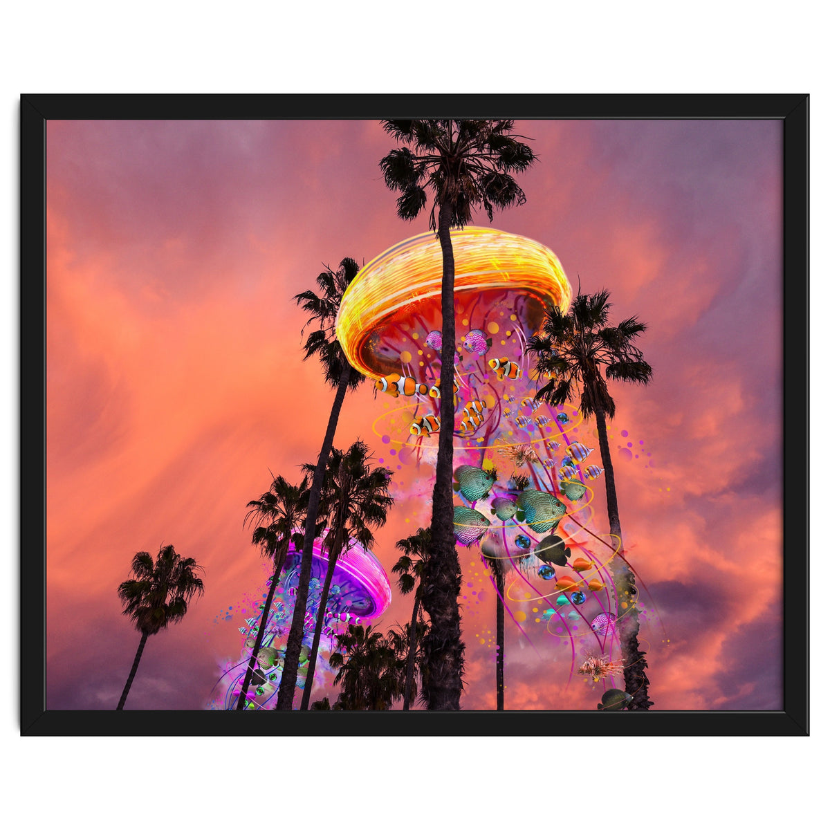 Electric Jellyfish in Palm Trees