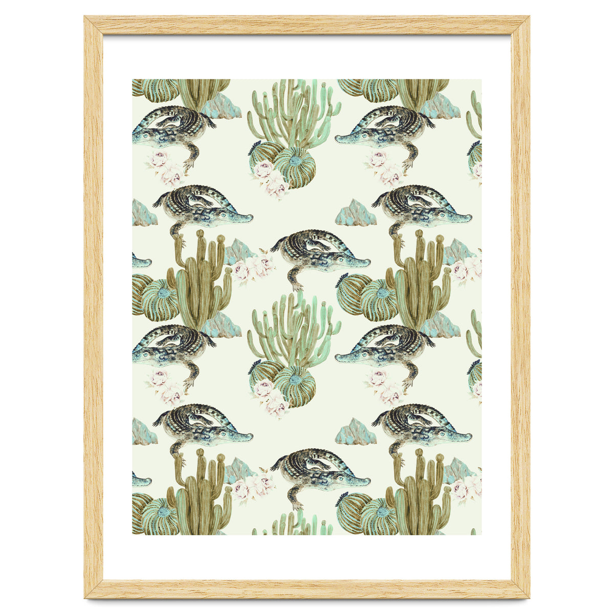 Crocodile pattern on the cactus