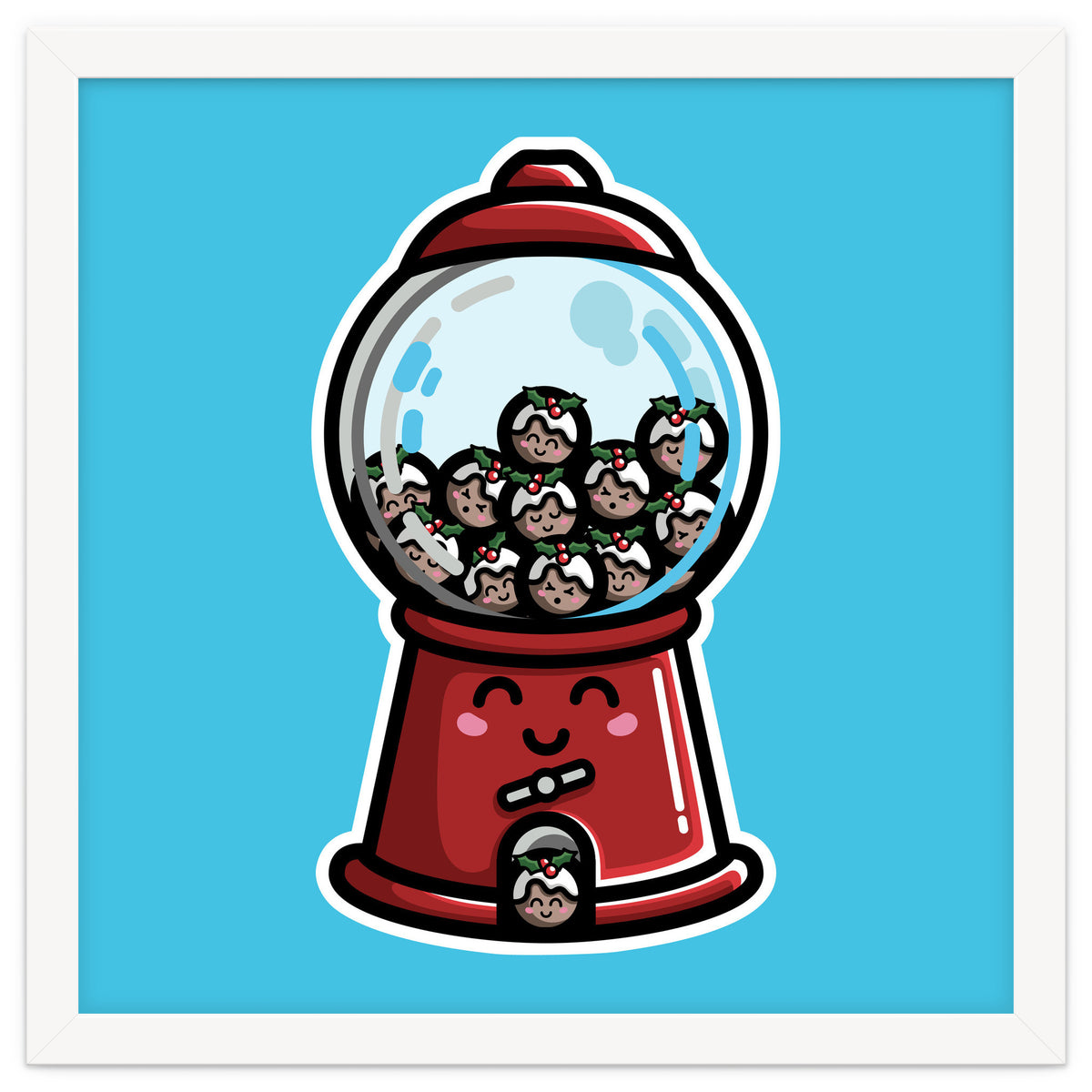 Kawaii Cute Christmas Pudding Gumball Machine