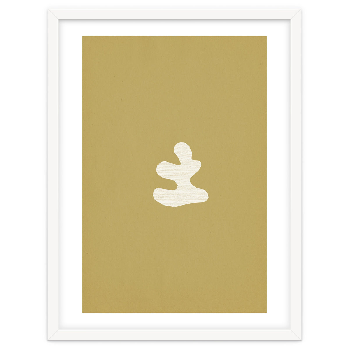 Olive green cut-out shapes