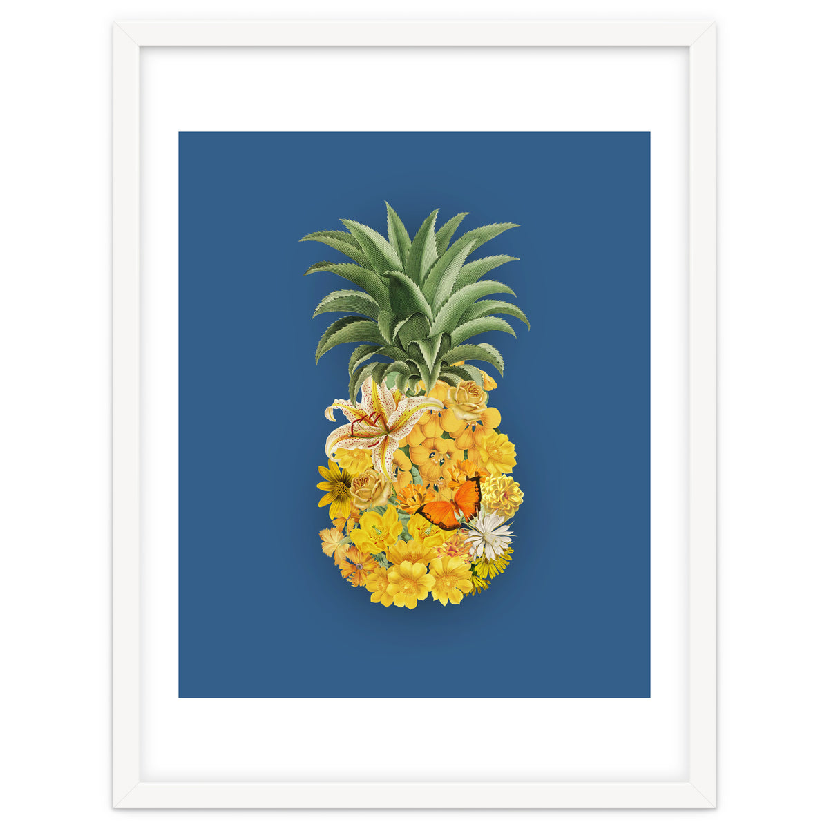 Pineapple Floral Blue
