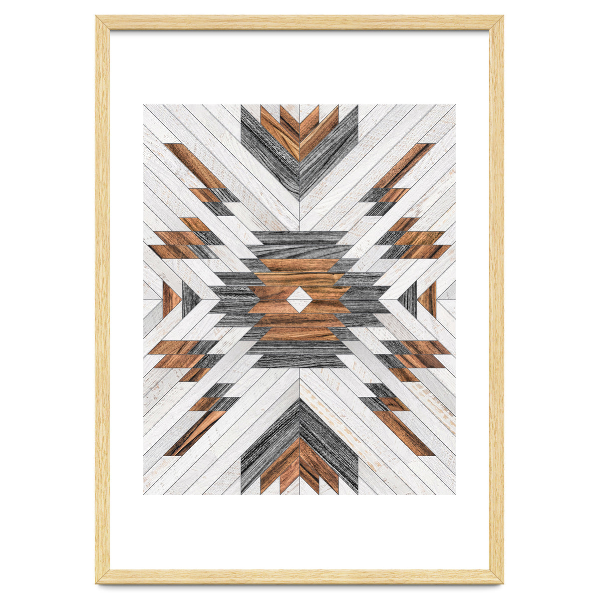 Urban Tribal Pattern No.8 - Aztec - Wood
