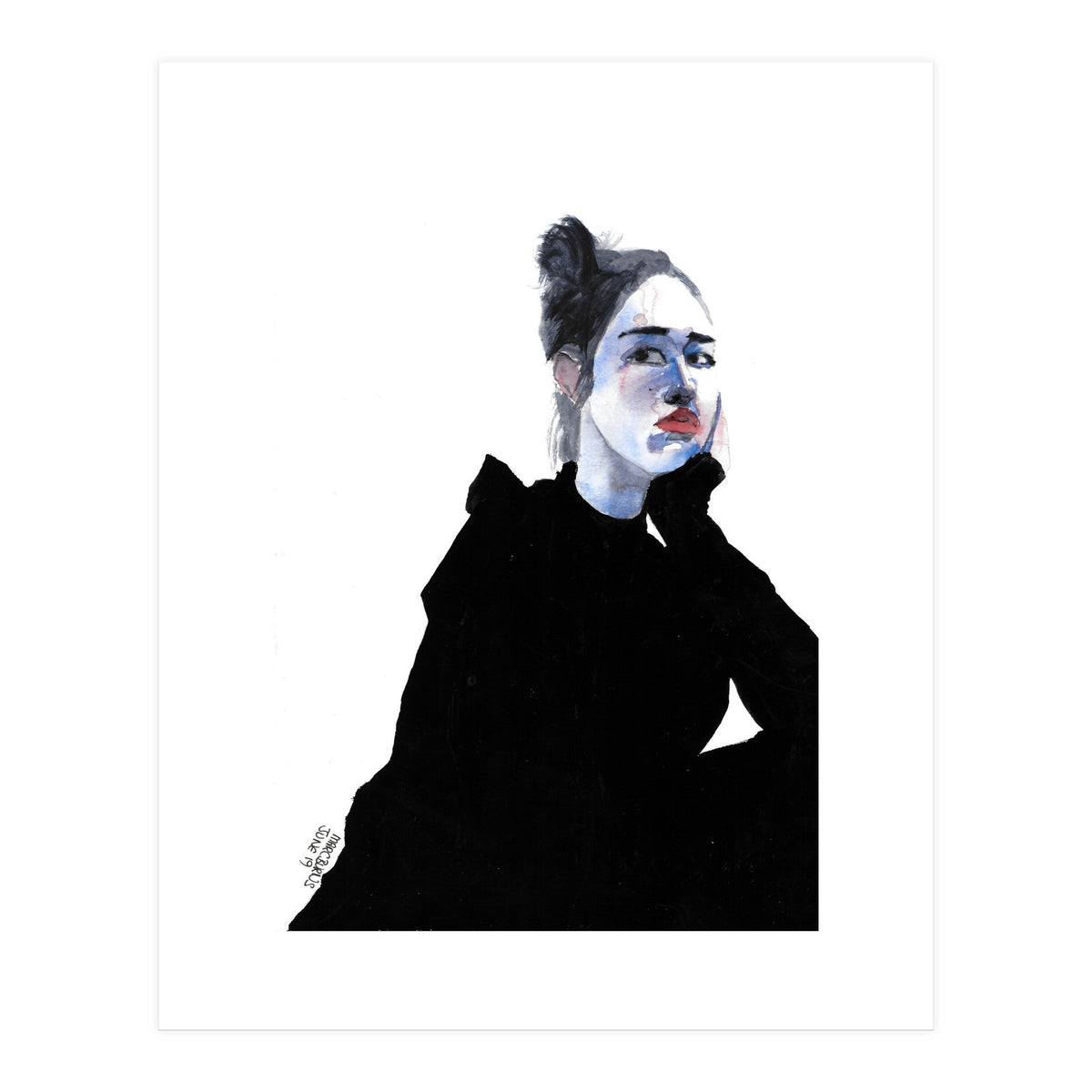 Untitled #48 Woman in a black dress (Print Only)