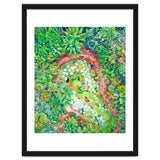 Tropical Vacay | Rainforest Jungle Botanical Lush Nature | Summer Lake People Swim | Boho Painting thumbnail
