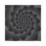 3 D Modern Black Floral (Print Only) thumbnail