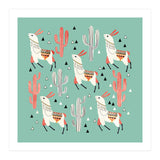 Llama In Green Desert (Print Only) thumbnail