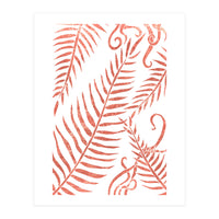 Abstract Terracotta Leaves 2 - Burnt Orange (Print Only)