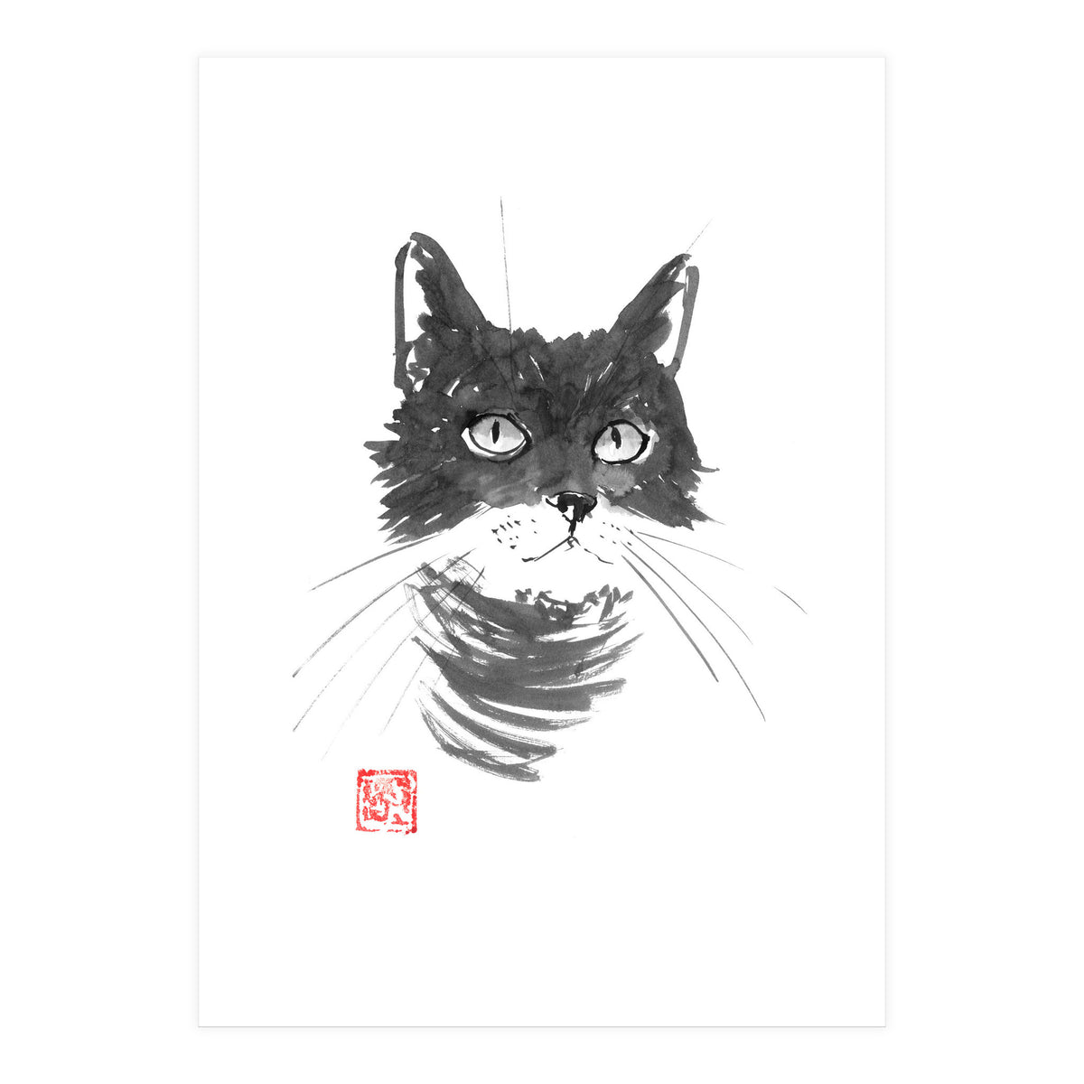 Chat Gris (Print Only)