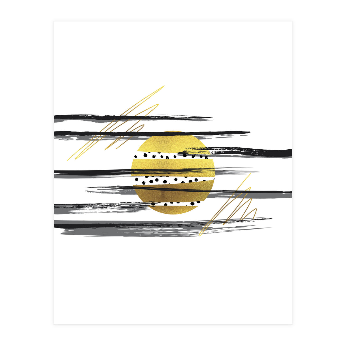 Deco Lines No. 3 – Full Moon (Print Only)