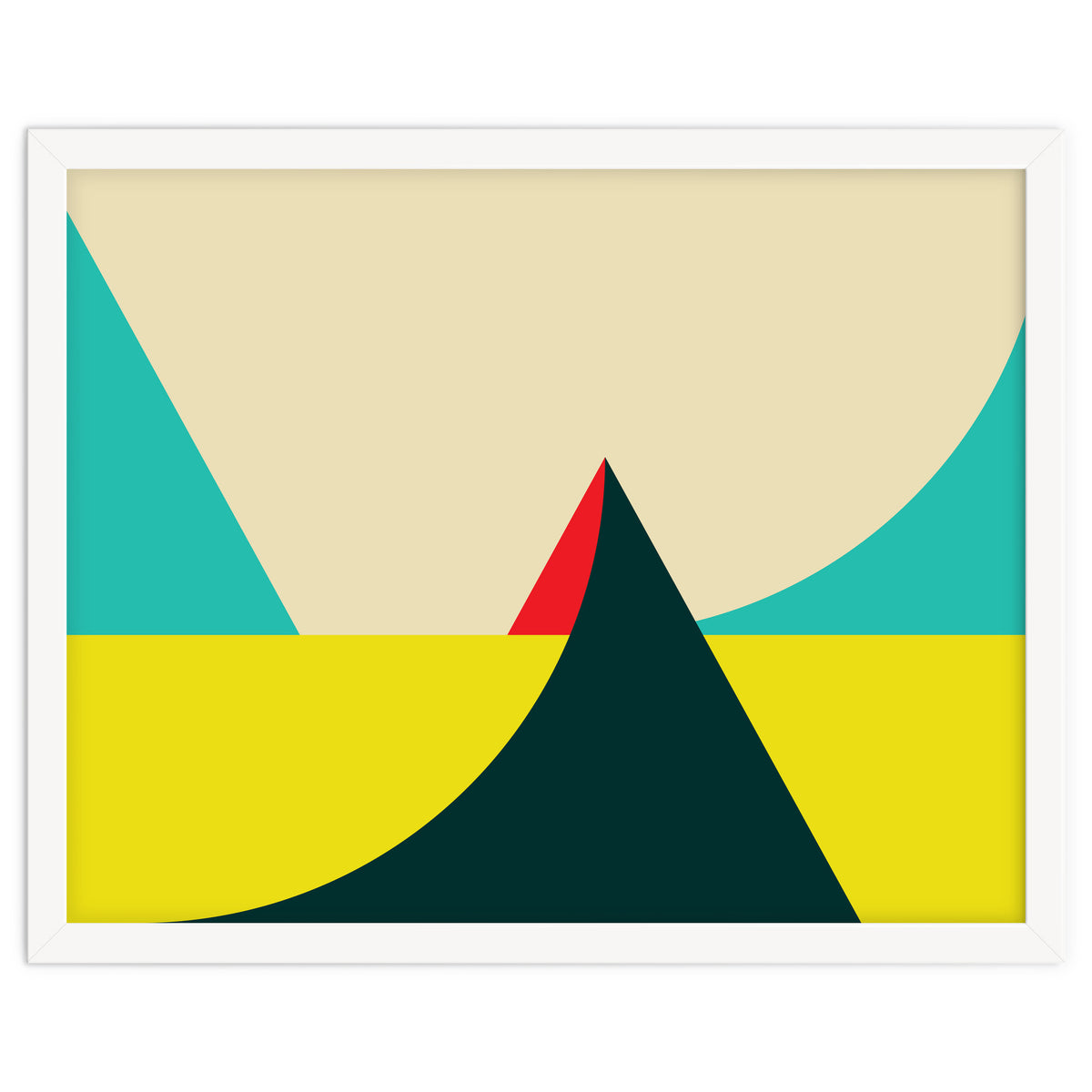 Geometric shapes No. 7 - yellow, turquoise, green & red