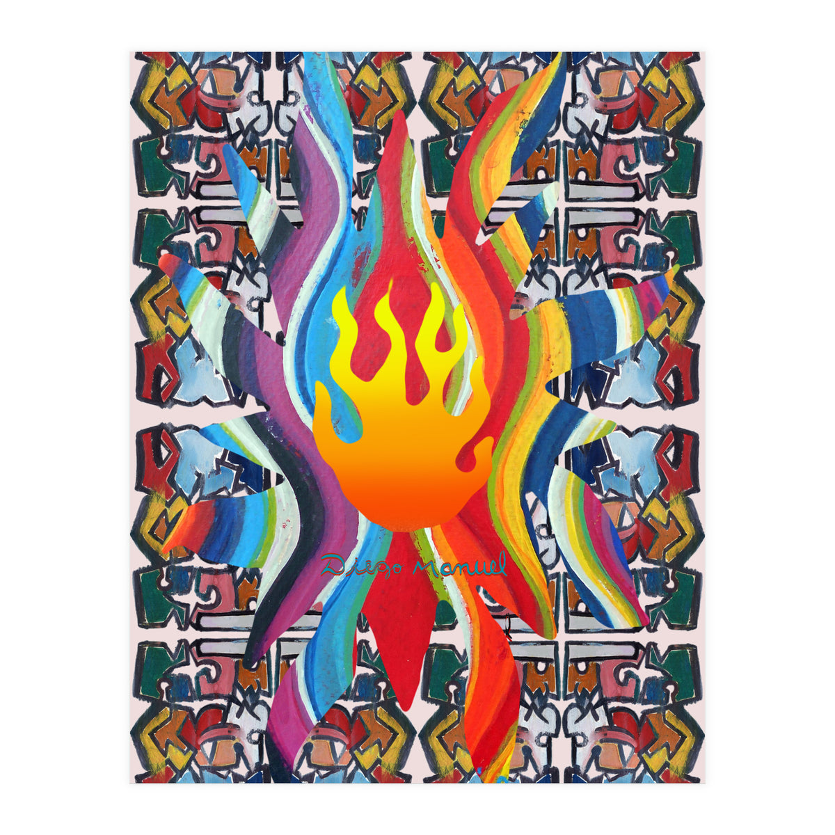 Fuego Y Graffiti 45 (Print Only)