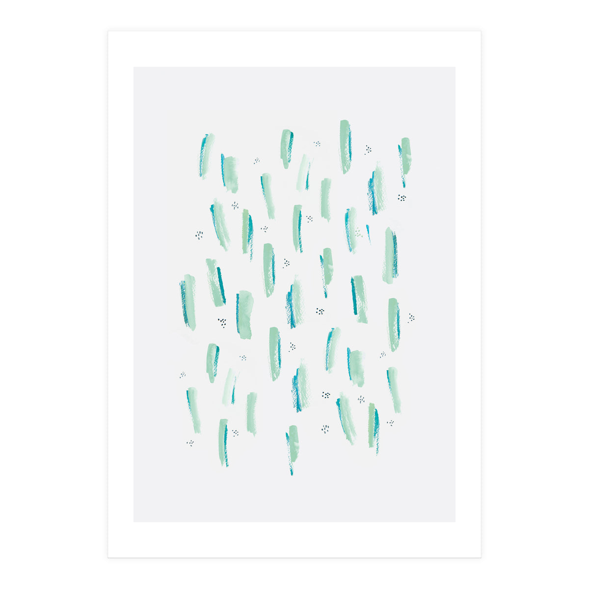 Brush Strokes Mint (Print Only)