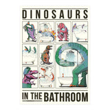 Dinosaurs in the Bathroom, Funny Toilet Humour (Print Only) thumbnail