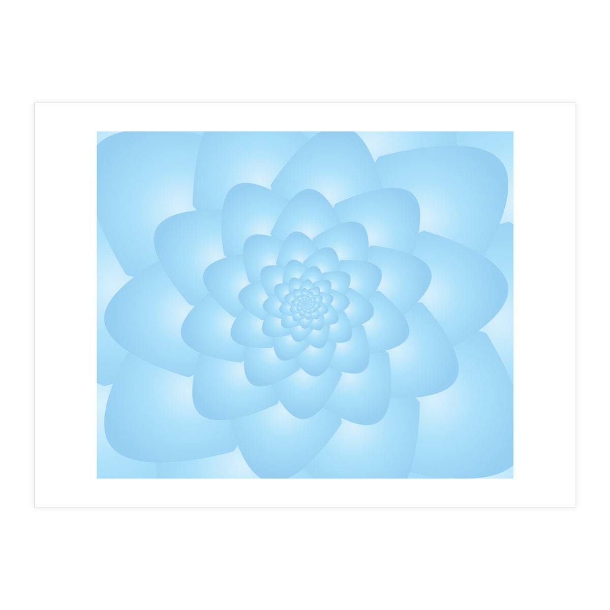 Pastel Colors Flower Pattern Set Blue (Print Only)