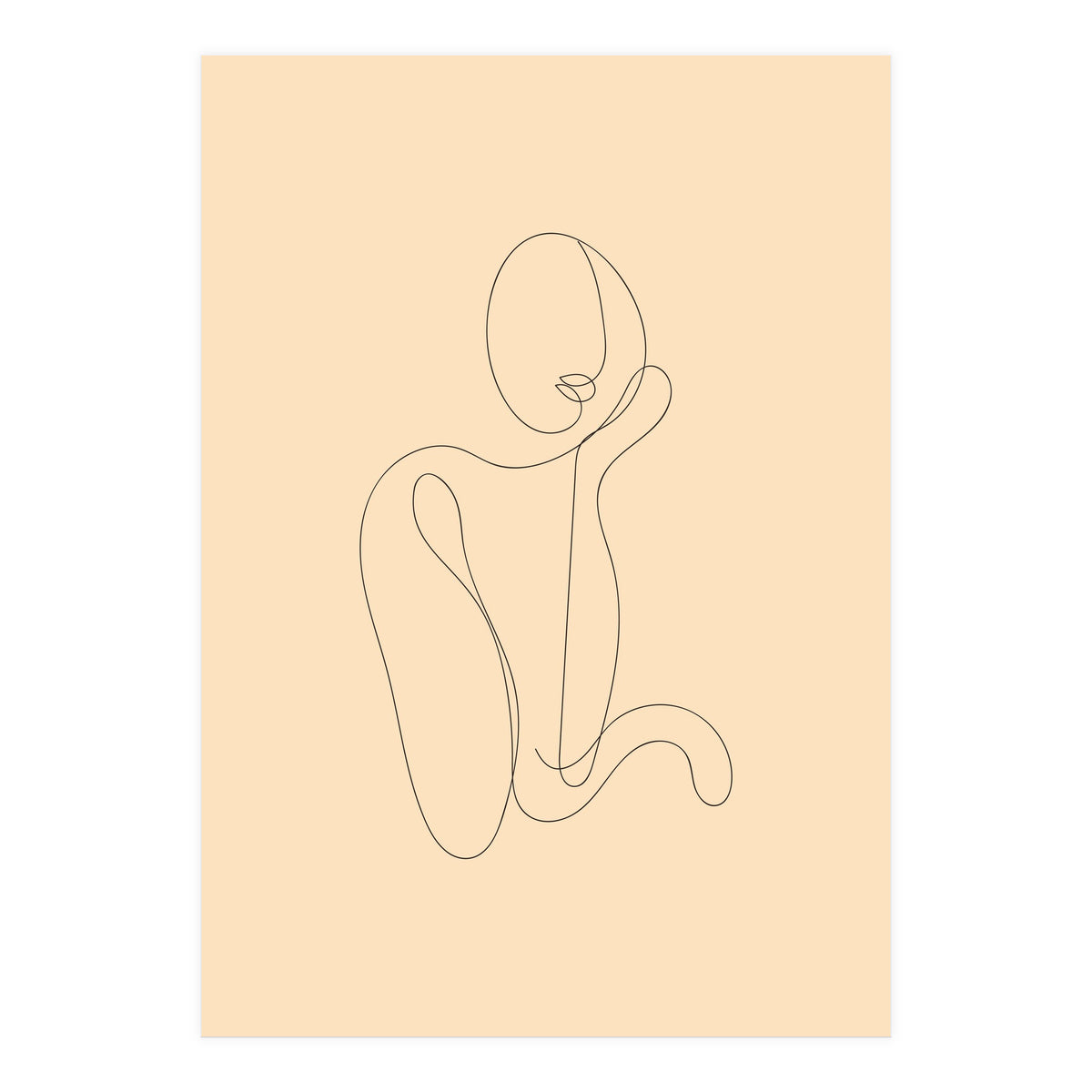 Female Line Art Drawing (Print Only)