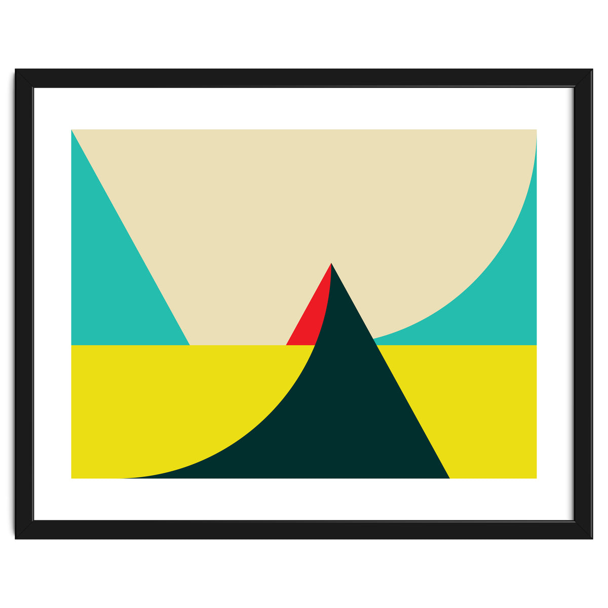 Geometric shapes No. 7 - yellow, turquoise, green & red