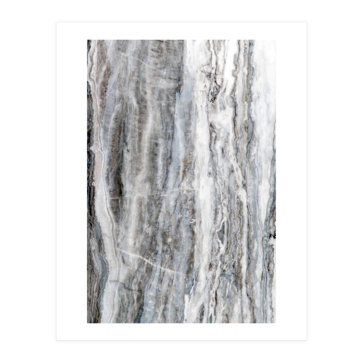 Marble Landscape II Blue and White (Print Only)