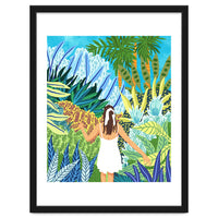 Lost in the Jungle of Feelings | Forest Tropical Botanical Nature Plants Illustration