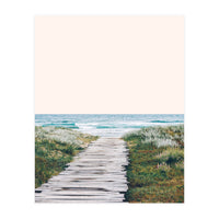 The Ocean is Calling & I Must Go | Pastel Sea Beachy Nature Landscape Travel (Print Only)