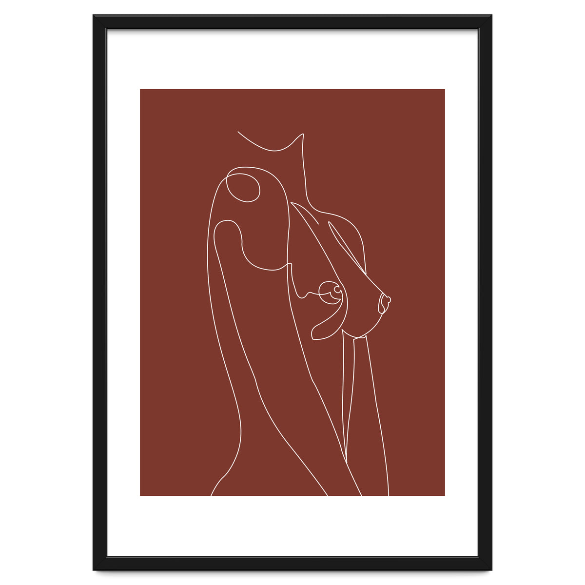 Female chest line-brown