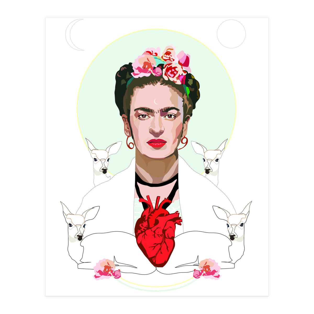 Frida Kahlo (light) (Print Only)