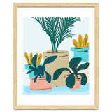 Little House Plants | Pastel Botanical Nature Plant Pots | Bohemian Cute Chic Palm Modern thumbnail