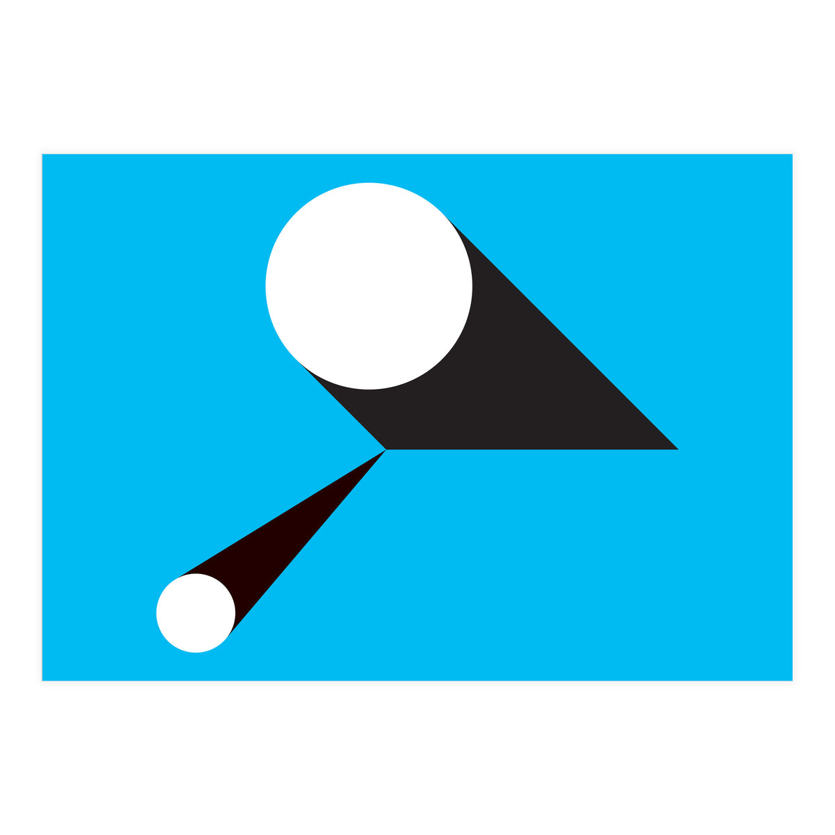 Geometric Shapes No. 46 - blue & black (Print Only)