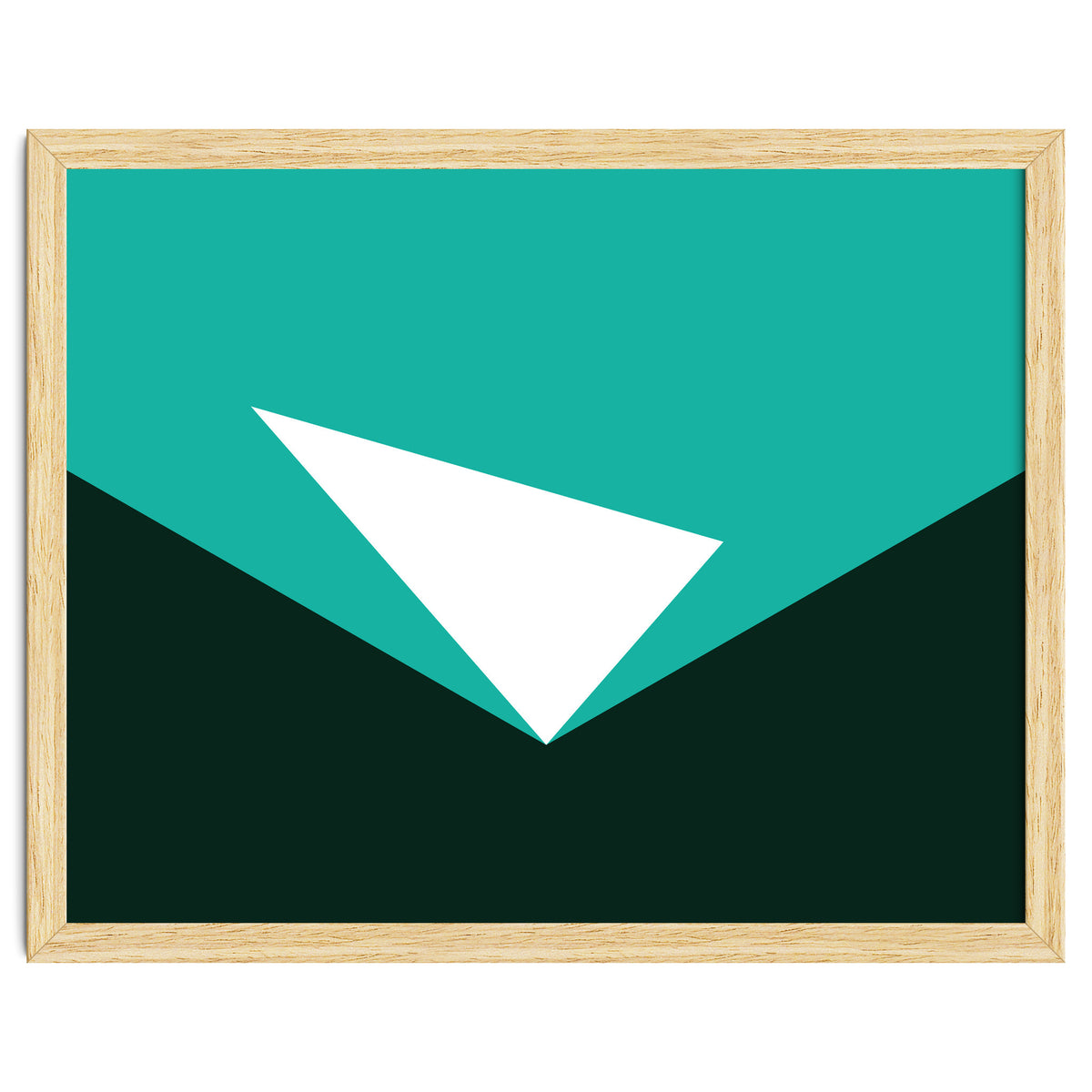 Geometric Shapes No. 57 - turquoise & black