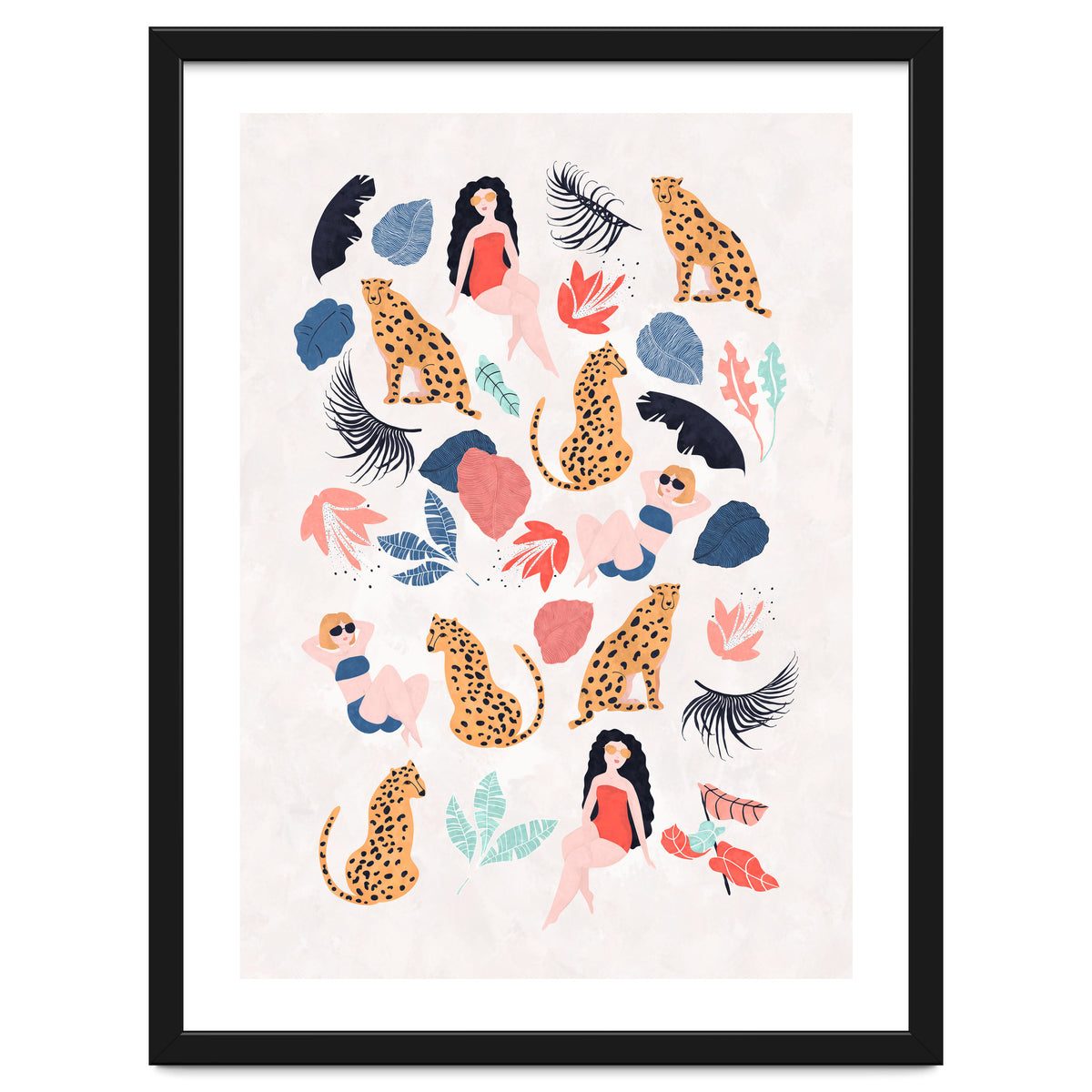 Tropical Girls And Cheetah