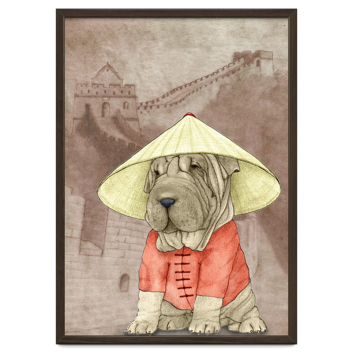 Sharpei With The Great Wall