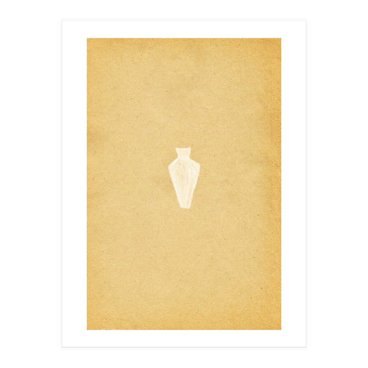Minimalist vase and vintage paper (Print Only)