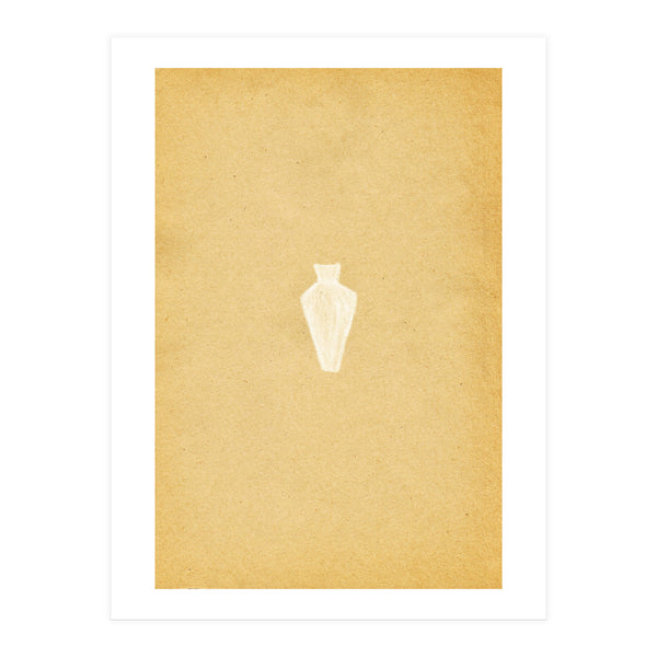 Minimalist vase and vintage paper (Print Only)