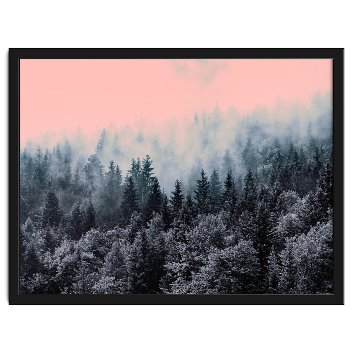Forest in gray and pink