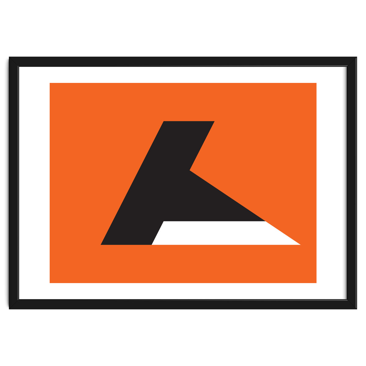 Geometric Shapes No. 79 - orange & black