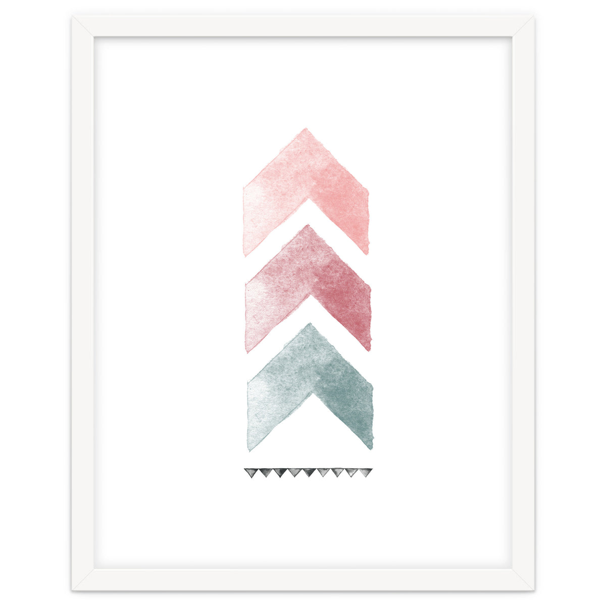 Pink And Blue Watercolor Chevron