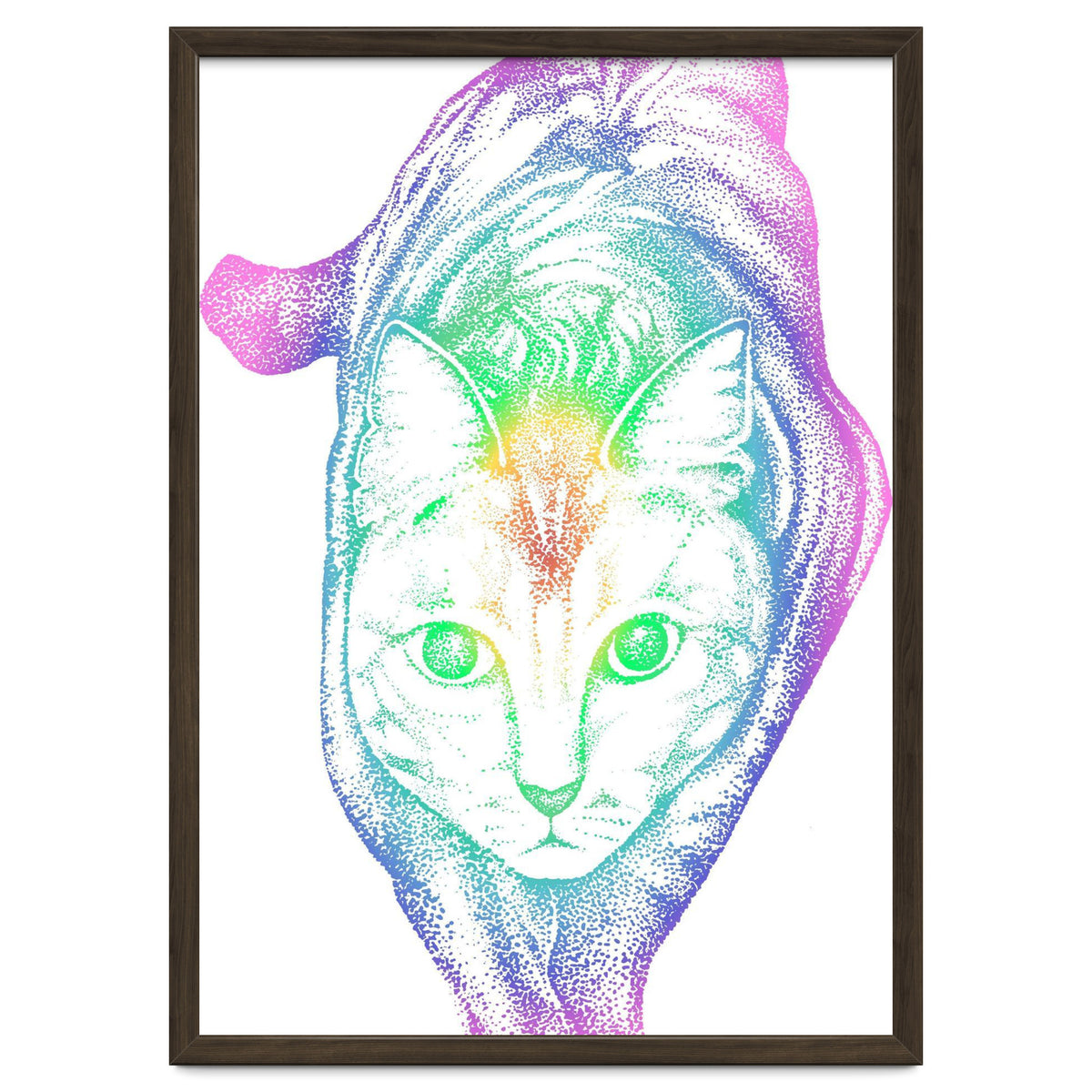 Rainbow Pastel Cat