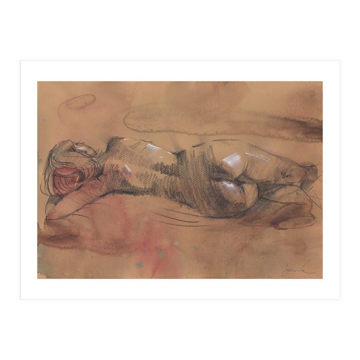 Feminine body drawing of a woman (Print Only)