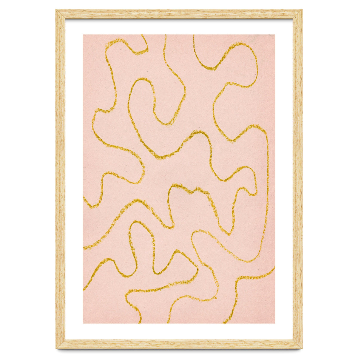 Pink and rust organic lines