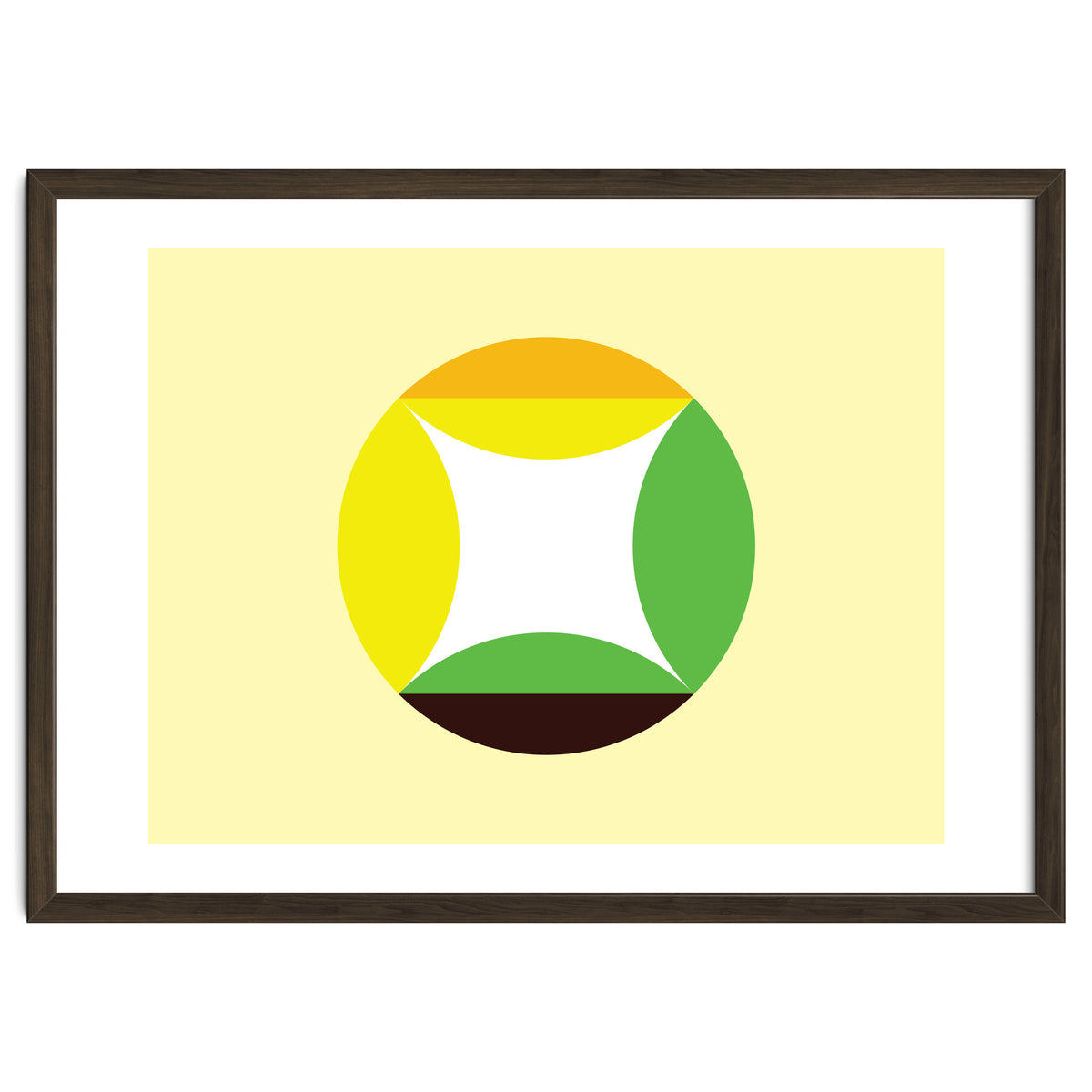 Geometric Shapes No. 21 - yellow, green & orange