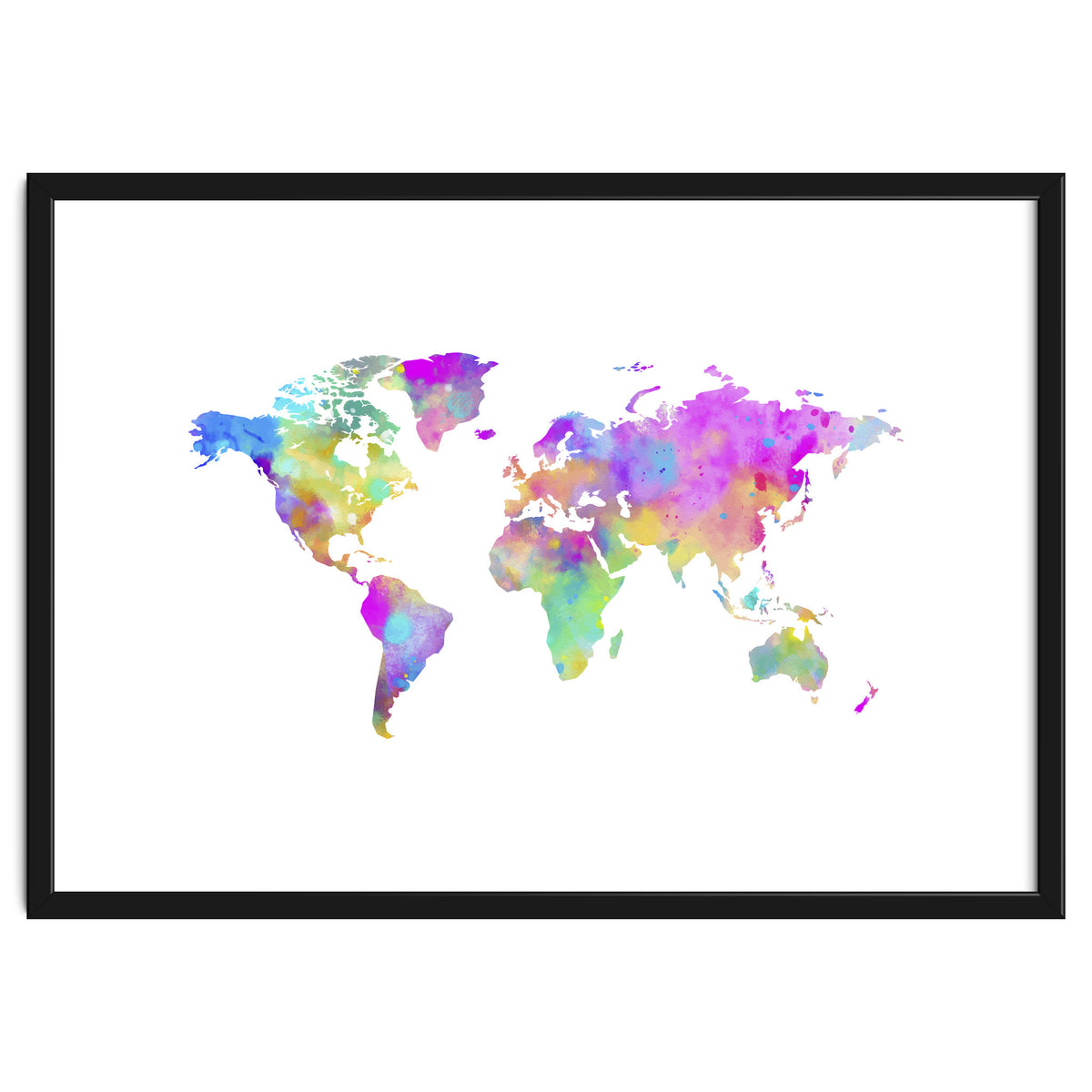 Colorful Watercolor Map