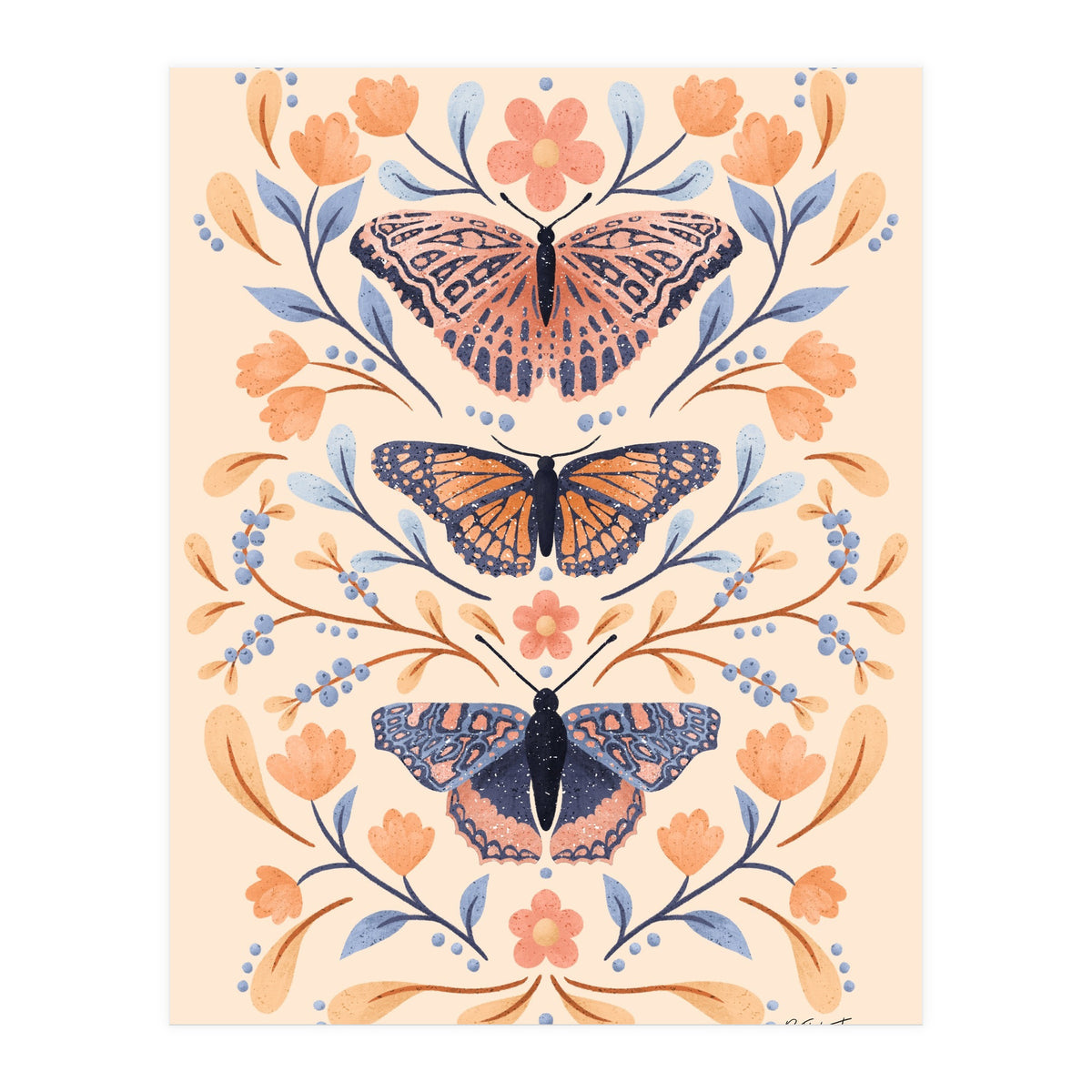 Floral Butterflies (Print Only)