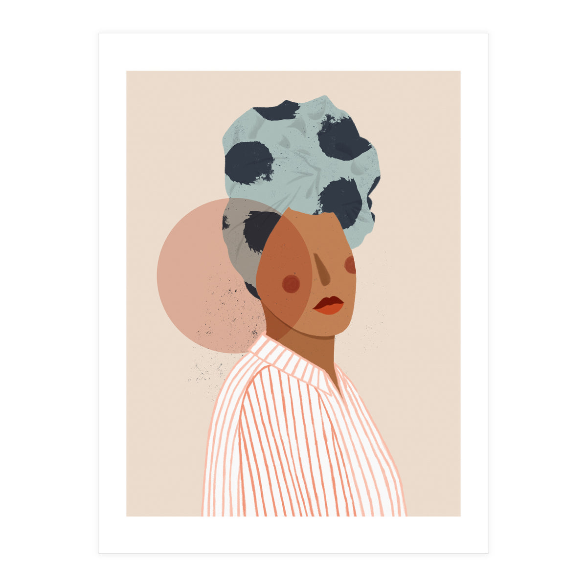 Lady with stripes (Print Only)