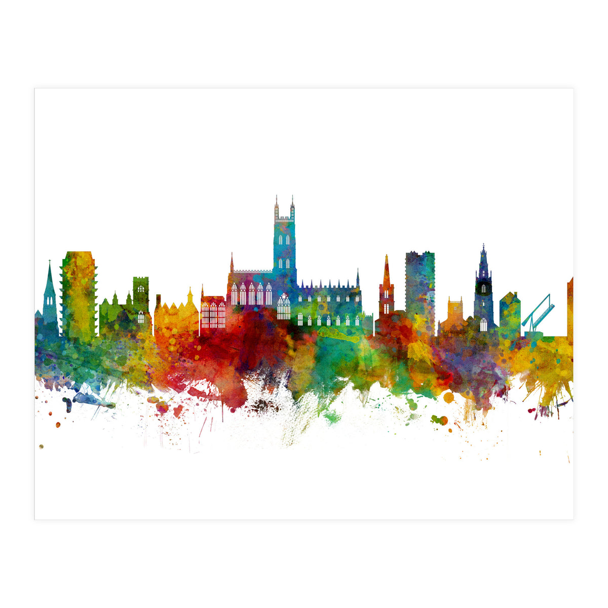 Gloucester England Skyline (Print Only)