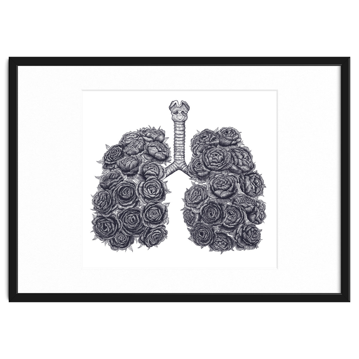 Lungs With Peonies
