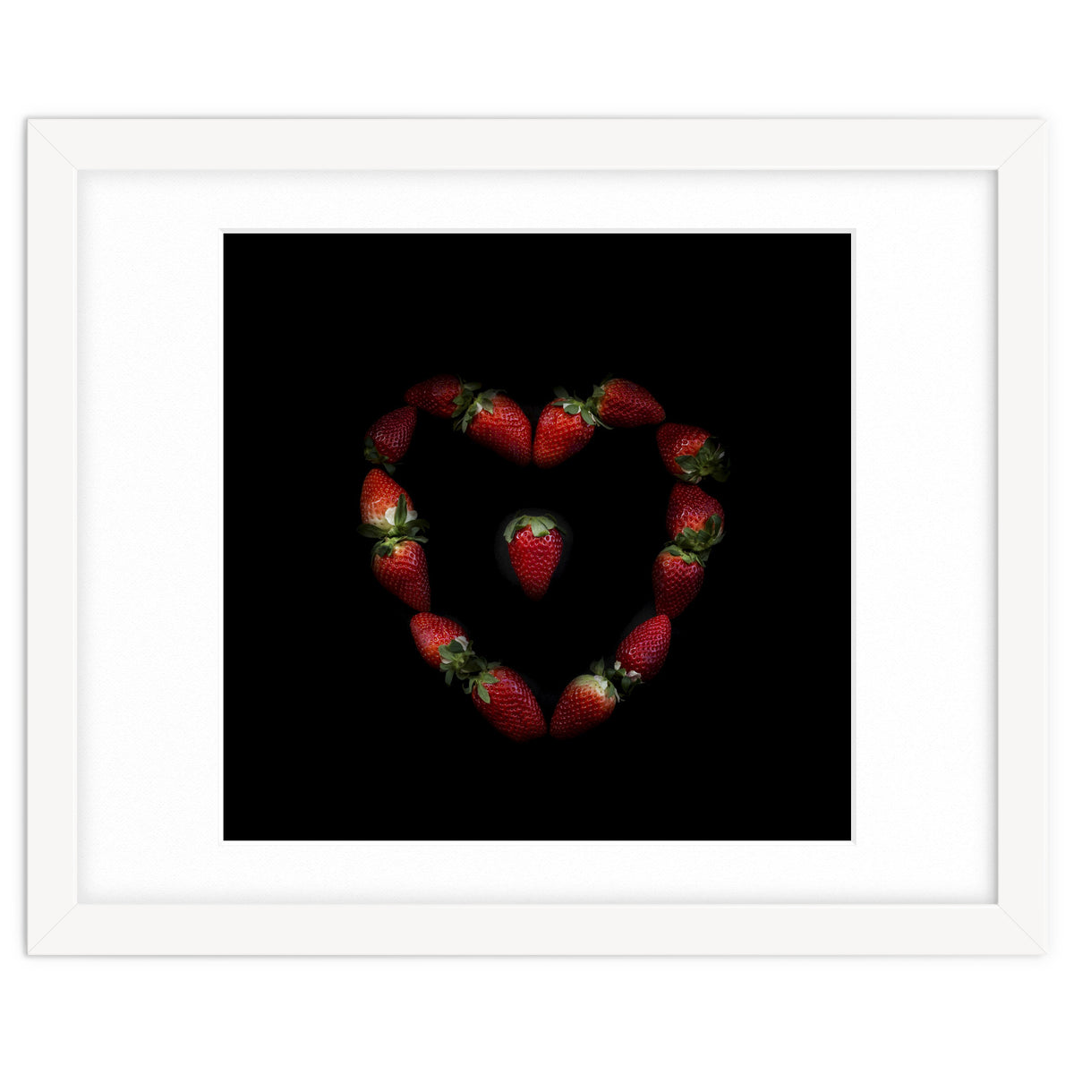 Heart of strawberries