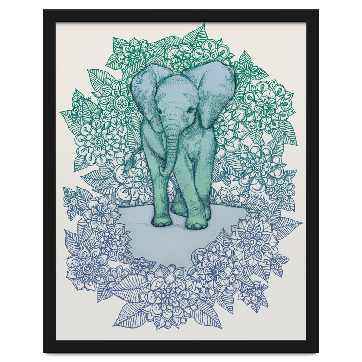 Emerald Elephant in the Lilac Evening